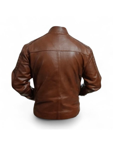 Chamarra modelo Rocco Piel de Borrego Color Miel