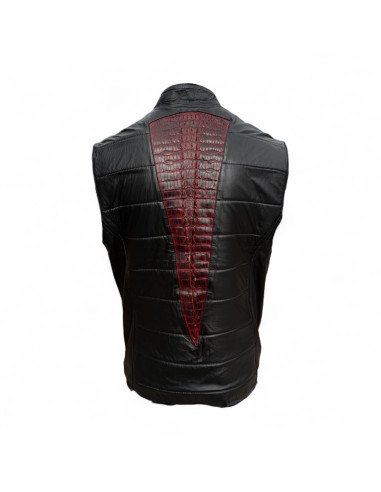 Chamarra modelo Davis Piel de Ternera y Caimán