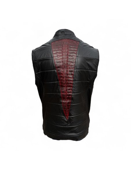 Chamarra modelo Davis Piel de Ternera y Caimán