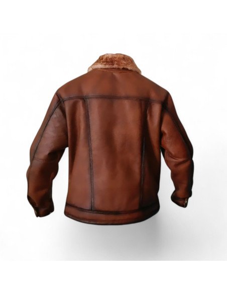 Chamarra modelo Levis Piel de Borrego Zalea Volteada Puntas