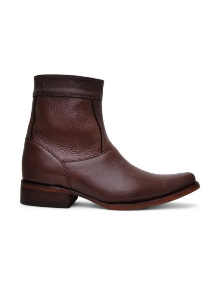 Botin de Caballero Estilo Mateo Horma Holanda Piel de Venado Color Café