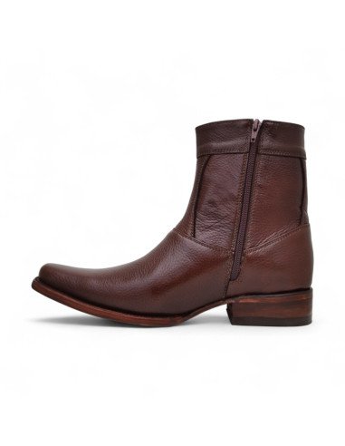 Botin de Caballero Estilo Mateo Horma Holanda Piel de Venado Color Café