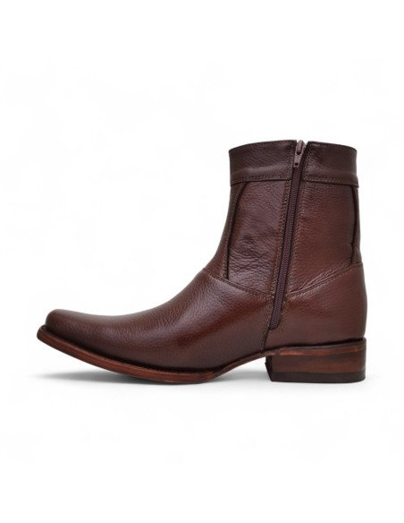 Botin de Caballero Estilo Mateo Horma Holanda Piel de Venado Color Café