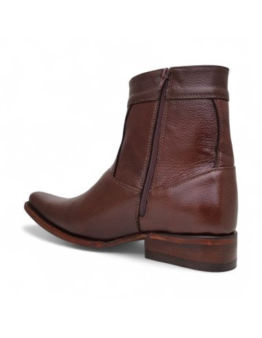 Botin de Caballero Estilo Mateo Horma Holanda Piel de Venado Color Café