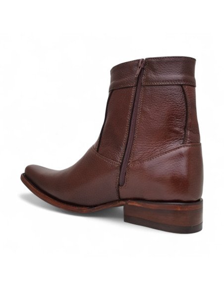 Botin de Caballero Estilo Mateo Horma Holanda Piel de Venado Color Café