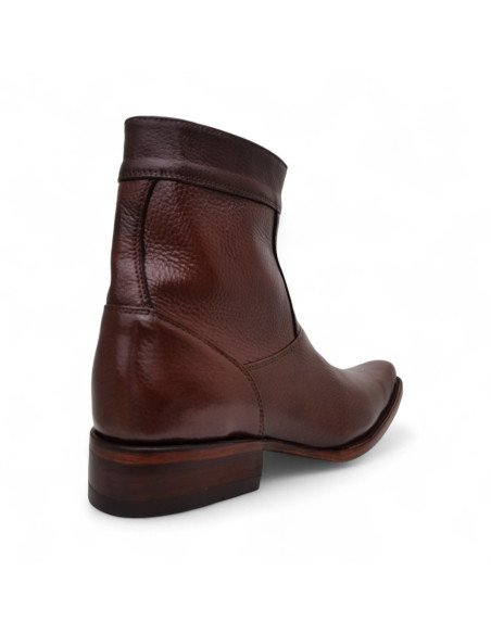 Botin de Caballero Estilo Mateo Horma Holanda Piel de Venado Color Café