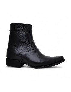 Botin de Caballero Estilo Mateo Horma Holanda Piel de Venado Color Negro 2
