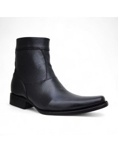 Botin de Caballero Estilo Mateo Horma Holanda Piel de Venado Color Negro