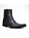 Botin de Caballero Estilo Mateo Horma Holanda Piel de Venado Color Negro