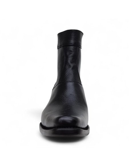 Botin de Caballero Estilo Mateo Horma Holanda Piel de Venado Color Negro