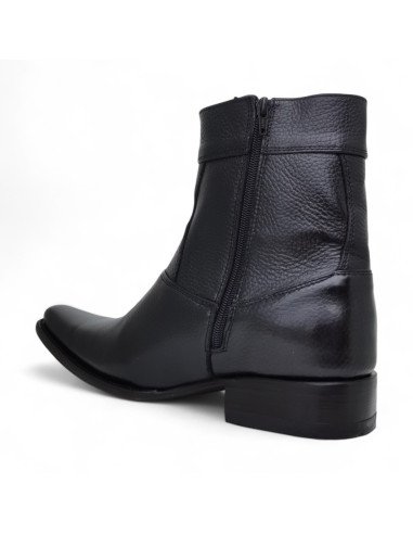 Botin de Caballero Estilo Mateo Horma Holanda Piel de Venado Color Negro