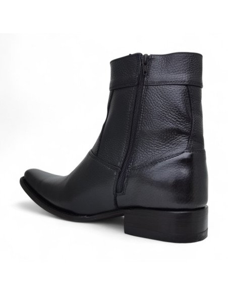 Botin de Caballero Estilo Mateo Horma Holanda Piel de Venado Color Negro