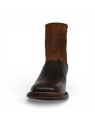 Botin de Caballero Estilo Mateo Horma Bulldog Tiburón Café