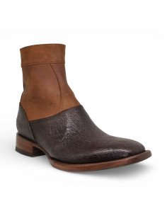Botin Caballero Estilo Mateo Horma Bulldog Tiburón Café