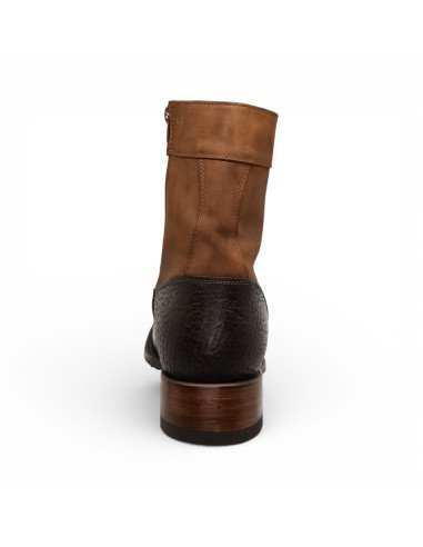 Botin de Caballero Estilo Mateo Horma Bulldog Tiburón Café