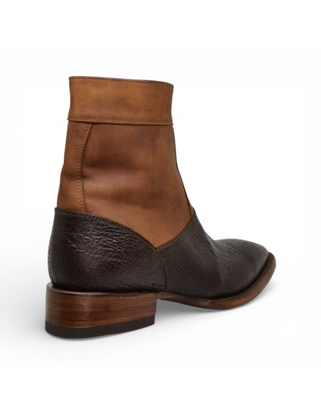 Botin de Caballero Estilo Mateo Horma Bulldog Tiburón Café