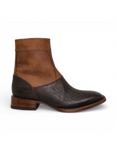 Botin Caballero Estilo Mateo Horma Bulldog Tiburón Café 2