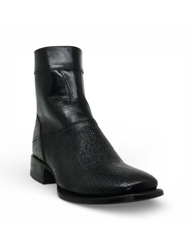 Botin de Caballero Estilo Mateo Horma Bulldog Tiburon Negro