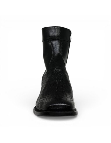 Botin de Caballero Estilo Mateo Horma Bulldog Tiburón Negro