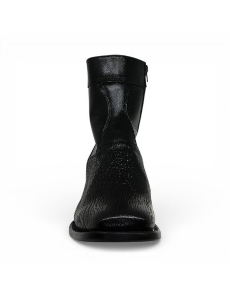Botin de Caballero Estilo Mateo Horma Bulldog Tiburón Negro