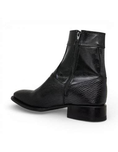 Botin de Caballero Estilo Mateo Horma Bulldog Tiburón Negro