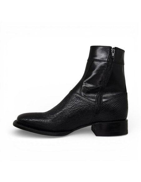 Botin de Caballero Estilo Mateo Horma Bulldog Tiburón Negro