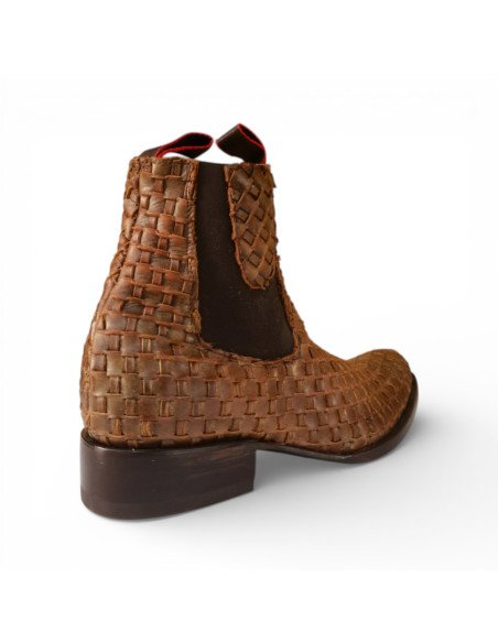 Botin de Caballero Estilo Emiliano Horma Dubai tejido Petatillo Miel