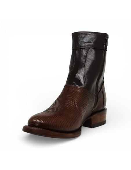 Botin de Caballero Estilo Mateo Horma Oval Lizard Café