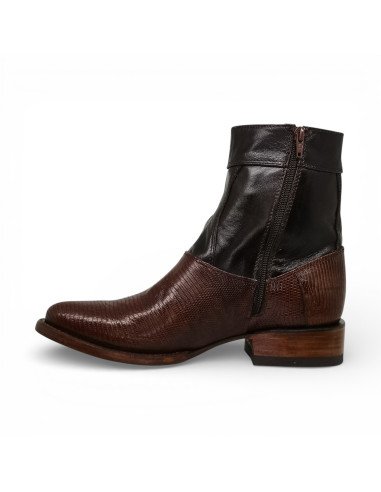 Botin de Caballero Estilo Mateo Horma Oval Lizard Café