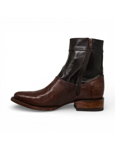 Botin de Caballero Estilo Mateo Horma Oval Lizard Café