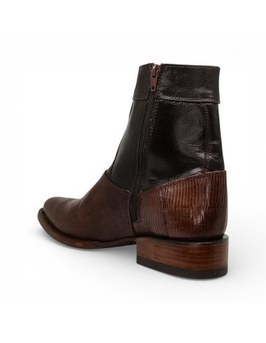 Botin de Caballero Estilo Mateo Horma Oval Lizard Café