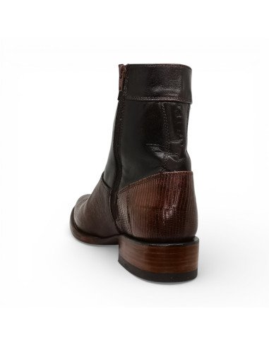 Botin de Caballero Estilo Mateo Horma Oval Lizard Café