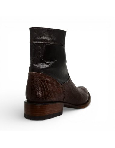 Botin de Caballero Estilo Mateo Horma Oval Lizard Café