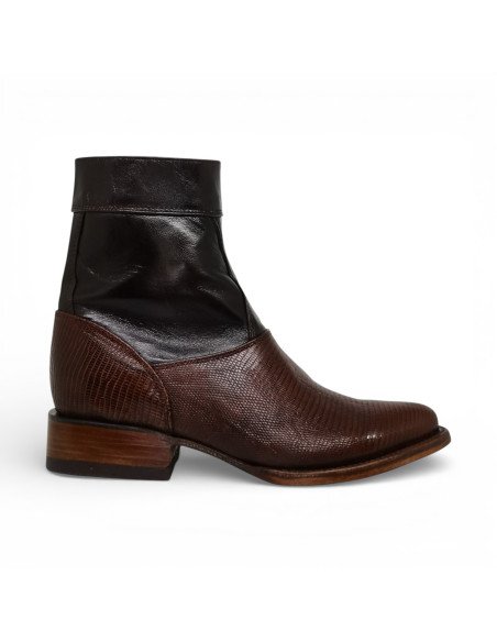 Botin de Caballero Estilo Mateo Horma Oval Lizard Café