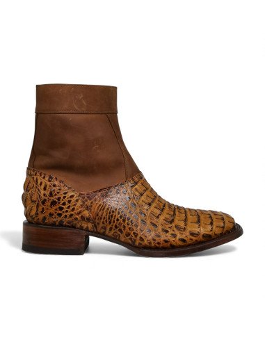 Botin de Caballero Estilo Mateo Horma Bulldog Caimán Back Mangle