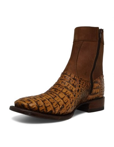 Botin de Caballero Estilo Mateo Horma Bulldog Caimán Back Mangle