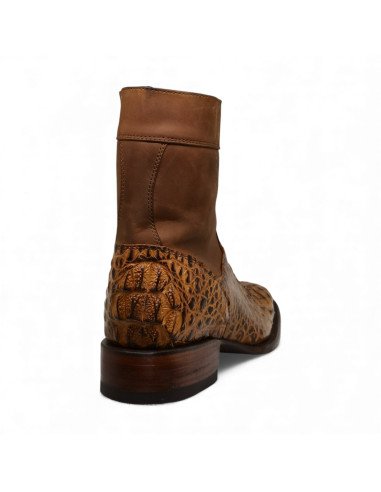 Botin de Caballero Estilo Mateo Horma Bulldog Caimán Back Mangle