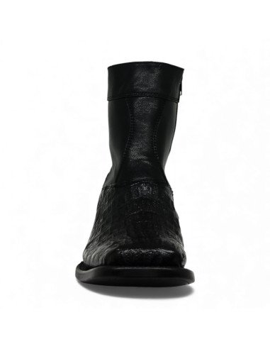 Botin de Caballero Estilo Mateo Horma Bulldog Caimán Back Negro