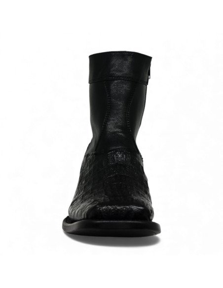 Botin de Caballero Estilo Mateo Horma Bulldog Caimán Back Negro