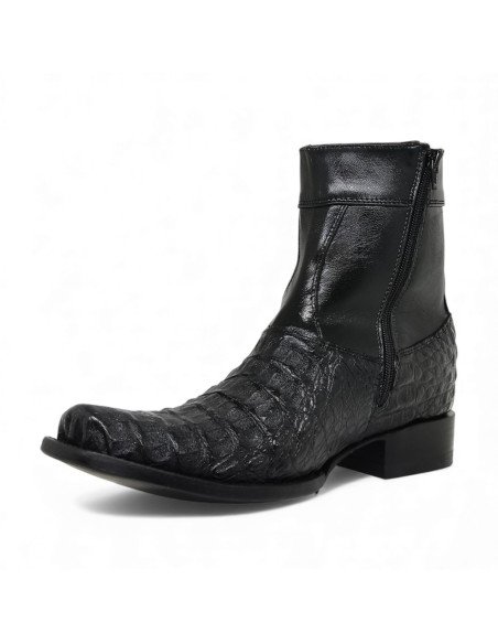 Botin de Caballero Estilo Mateo Horma Dubai Caimán Back Negro