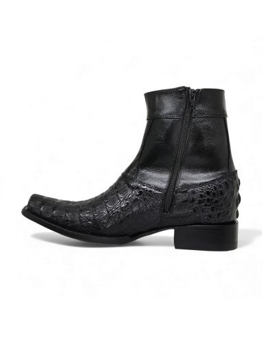 Botin de Caballero Estilo Mateo Horma Dubai Caimán Back Negro