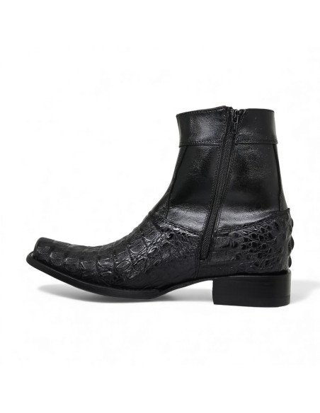 Botin de Caballero Estilo Mateo Horma Dubai Caimán Back Negro