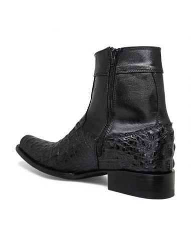 Botin de Caballero Estilo Mateo Horma Dubai Caimán Back Negro