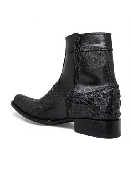 Botin de Caballero Estilo Mateo Horma Dubai Caimán Back Negro