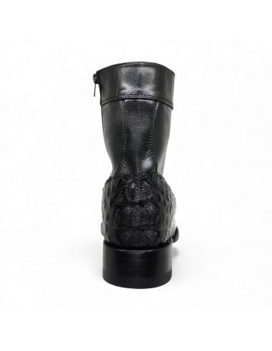 Botin de Caballero Estilo Mateo Horma Dubai Caimán Back Negro