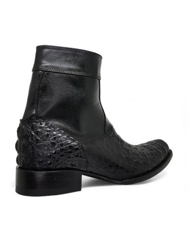 Botin de Caballero Estilo Mateo Horma Dubai Caimán Back Negro