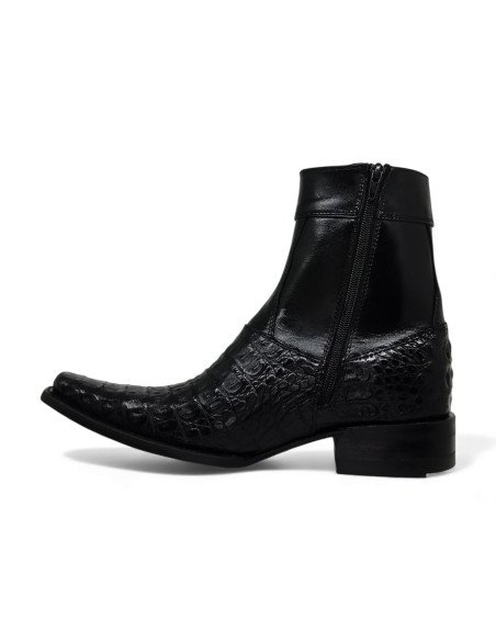 Botin de Caballero Estilo Mateo Horma Holanda Caimán Back Negro