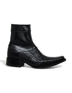 Botin de Caballero Estilo Mateo Horma Holanda Caimán Back Negro 2