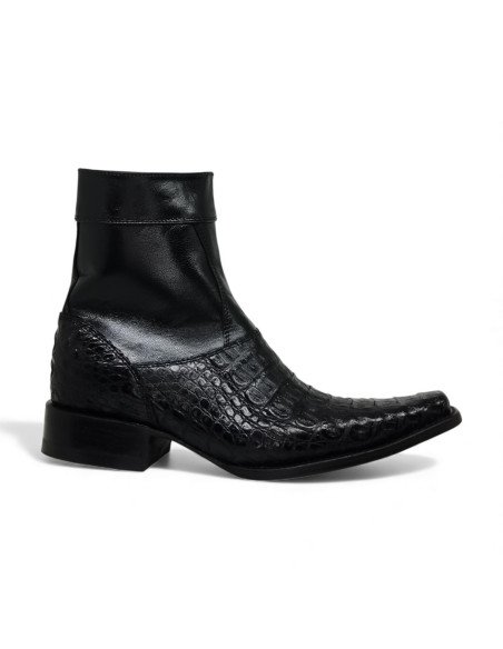Botin de Caballero Estilo Mateo Horma Holanda Caimán Back Negro