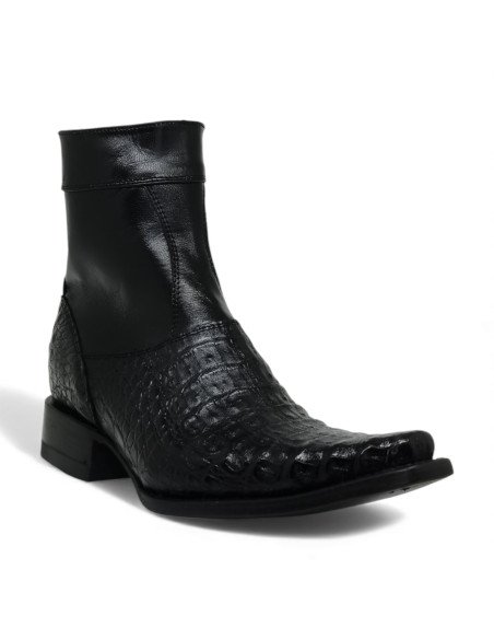 Botin de Caballero Estilo Mateo Horma Holanda Caimán Back Negro